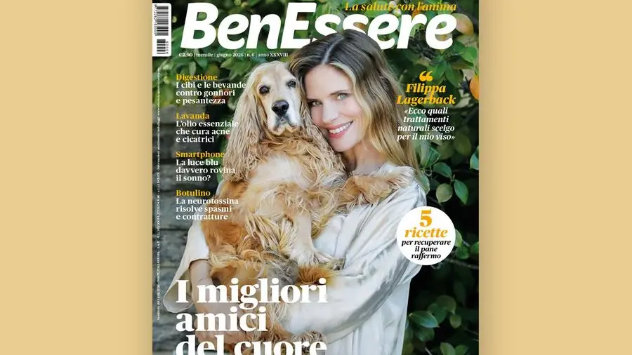 Filippa Lagerback e i migliori amici del cuore nel numero di giugno