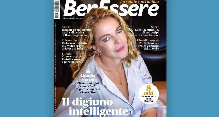 Claudia Gerini e il digiuno intelligente nel numero di novembre