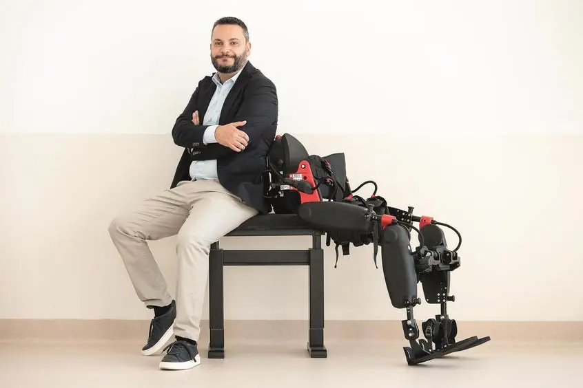 Marco Germanotta \\u00E8 il responsabile del Centro di eccellenza per la riabilitazione robotica della Fondazione Don Carlo Gnocchi, istituito presso il Centro Santa Maria al mare di Salerno (foto di Giulio Piscitelli)
