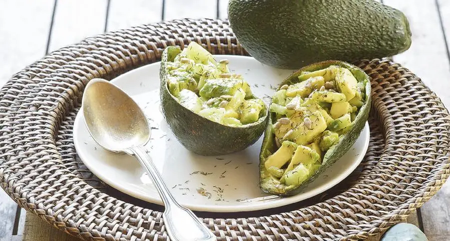 Antipasto verde con avocado e cetriolo