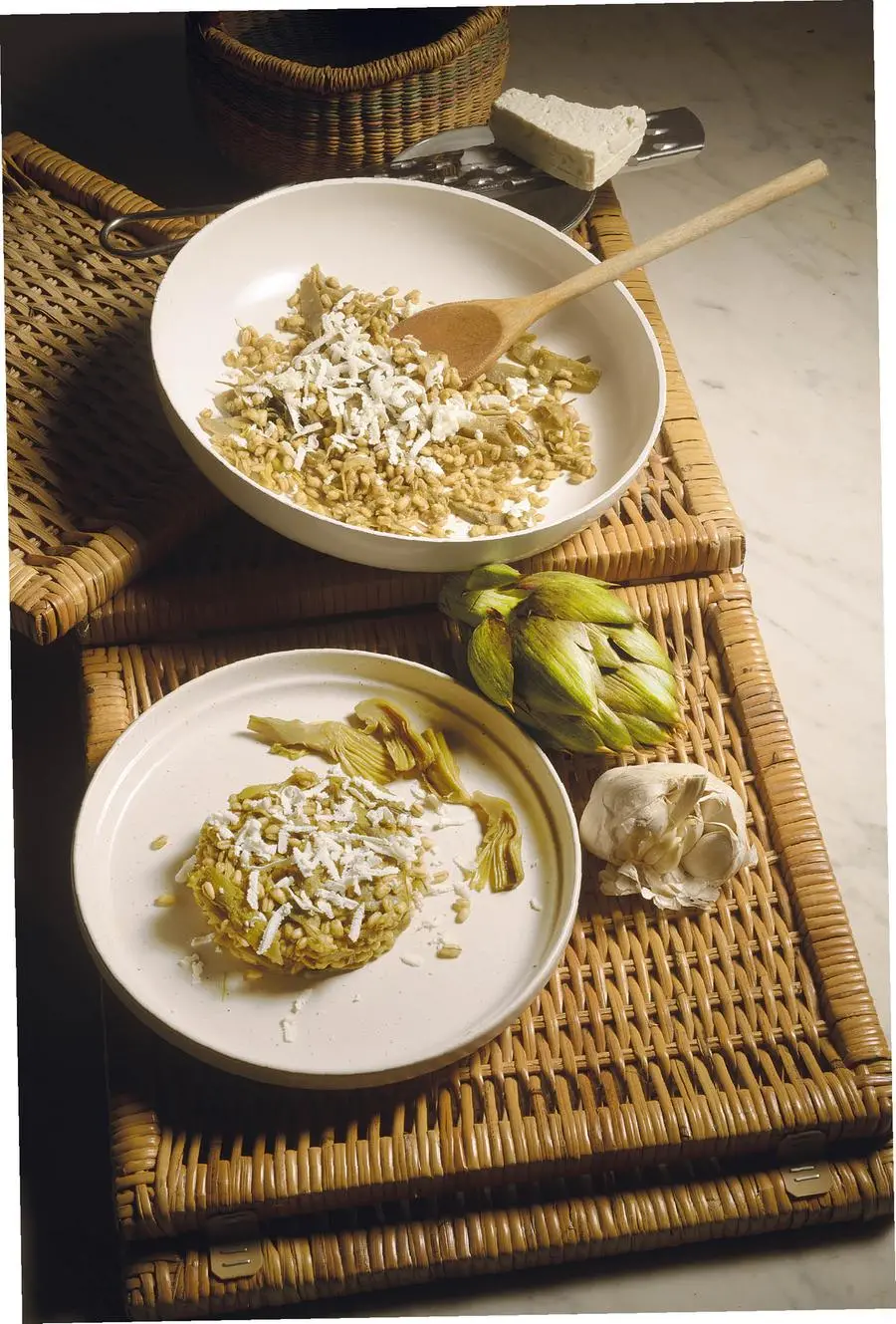 Orzotto ai carciofi e feta