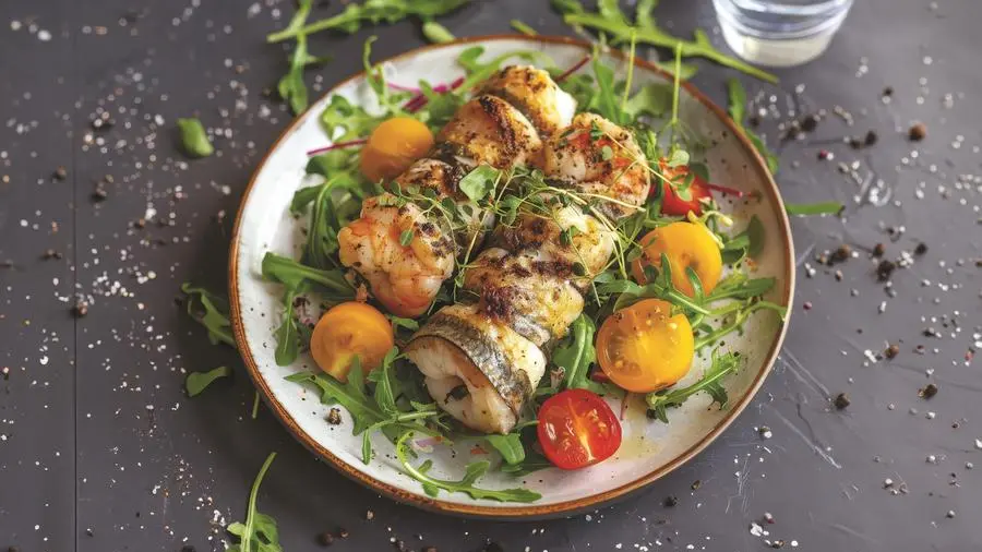 Sardine e gamberi gratinati