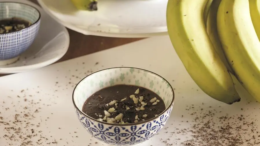 Budino banane e cioccolato