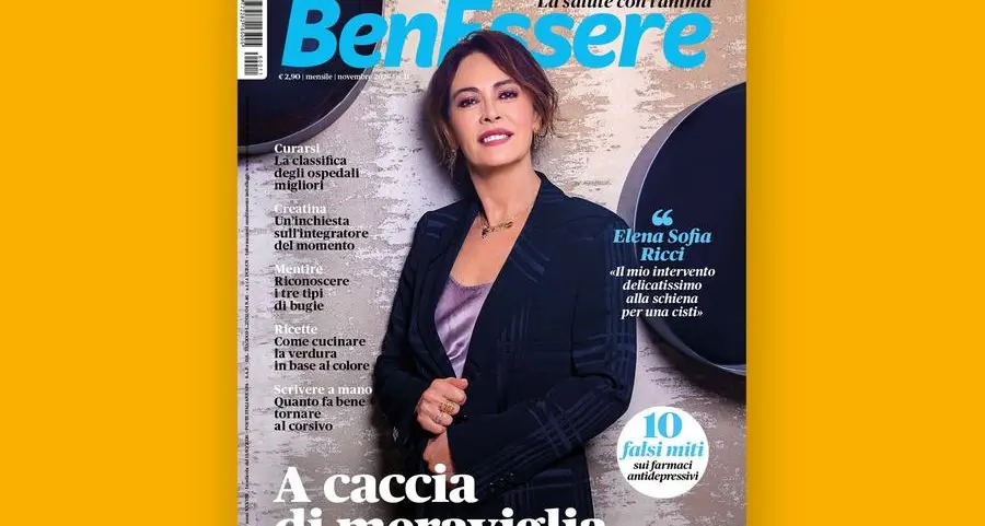 Elena Sofia Ricci e i benefici della meraviglia sul numero di novembre