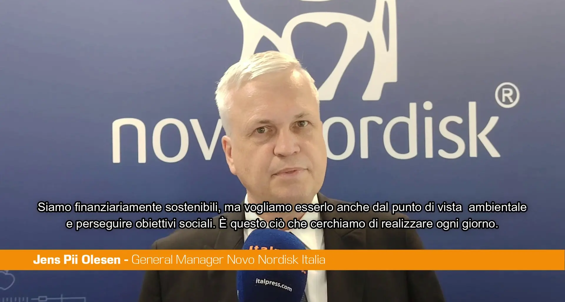 Novo Nordisk, Olesen \"Impegno per la sostenibilità sociale e ambientale\"
