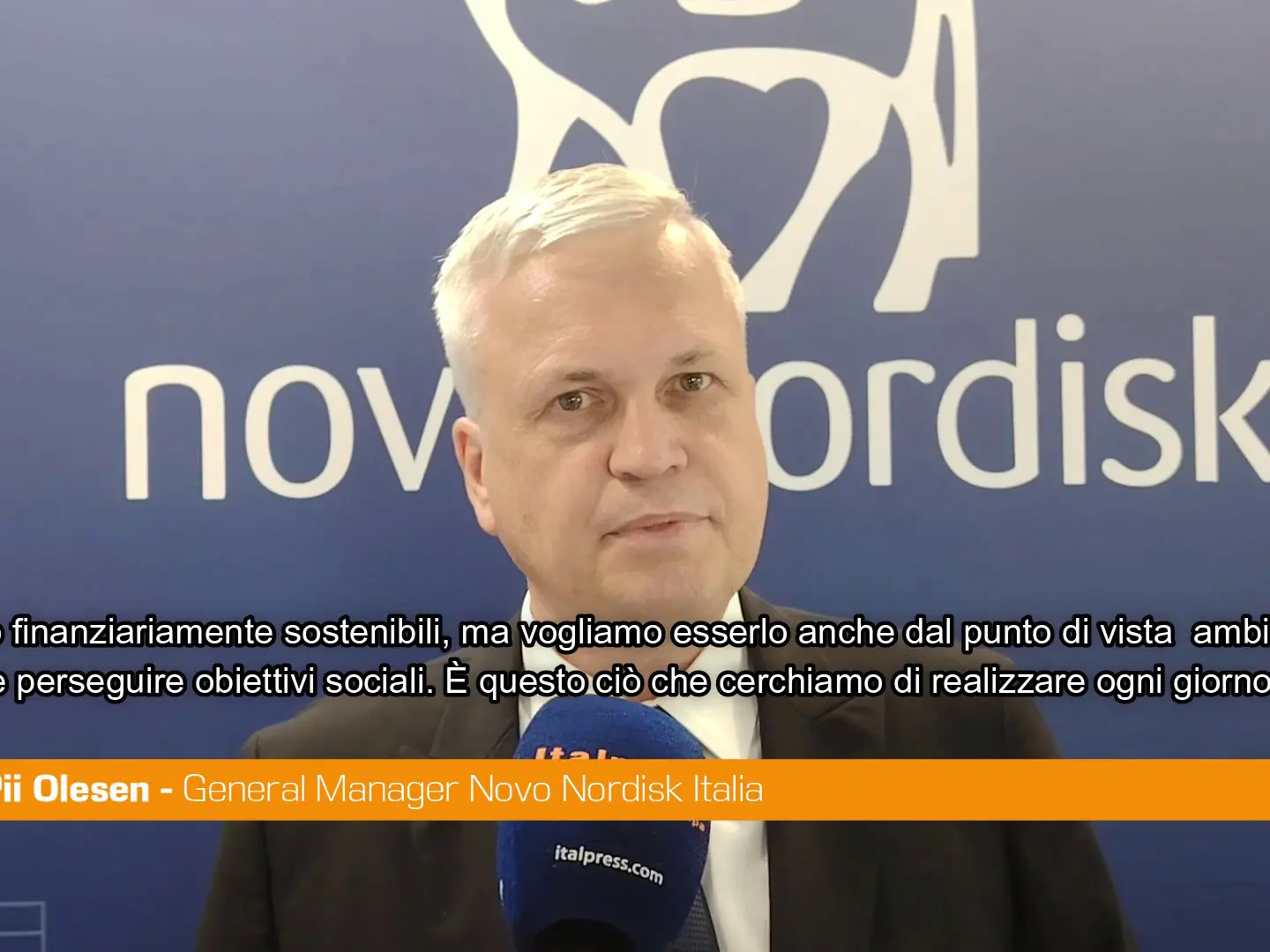 Novo Nordisk, Olesen \"Impegno per la sostenibilità sociale e ambientale\"