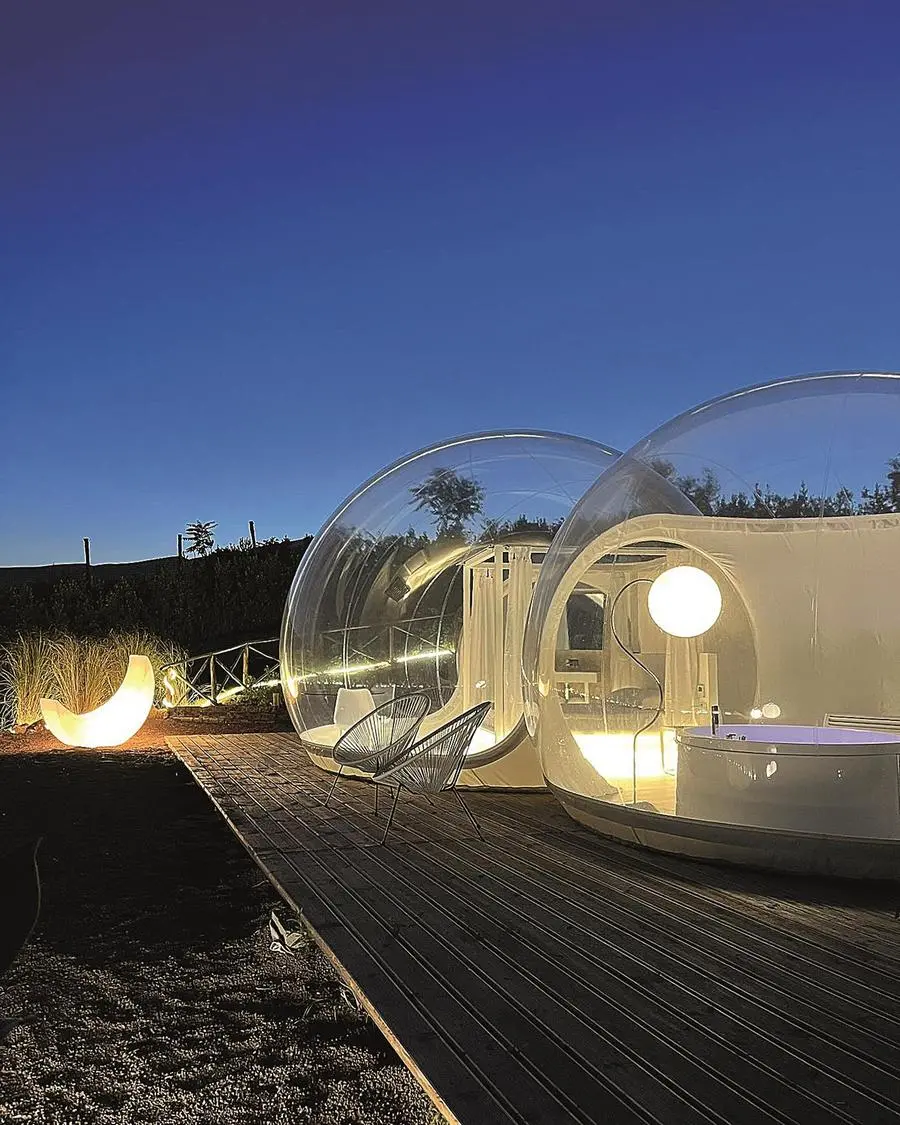 Le bubble room del glamping Le Perseidi sul Lago di Bolsena