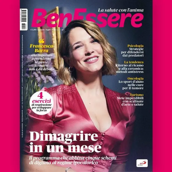 Francesca Barra e il programma per dimagrire in un mese nel numero di luglio