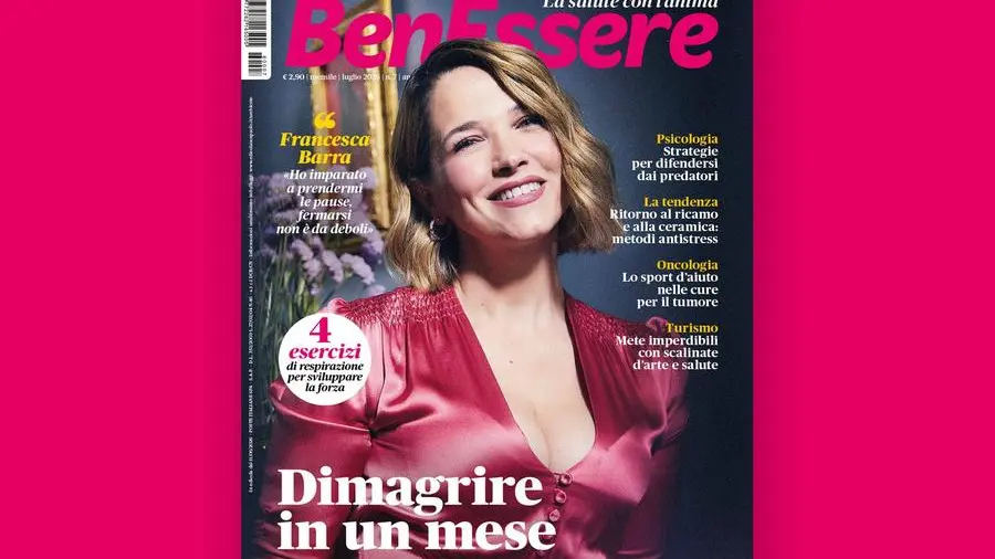 Francesca Barra e il programma per dimagrire in un mese nel numero di luglio