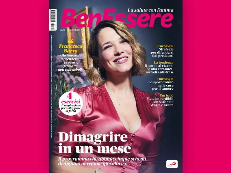 Francesca Barra e il programma per dimagrire in un mese nel numero di luglio