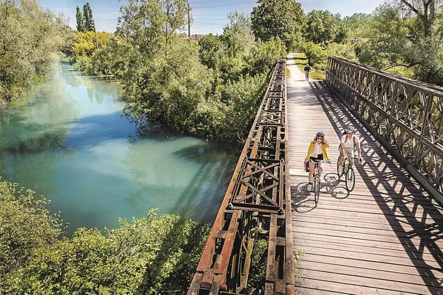 Un suggestivo tratto della ciclovia Treviso-Ostiglia
