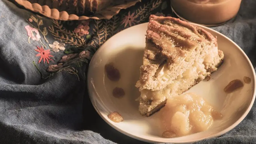 Torta di crema di mele con cannella