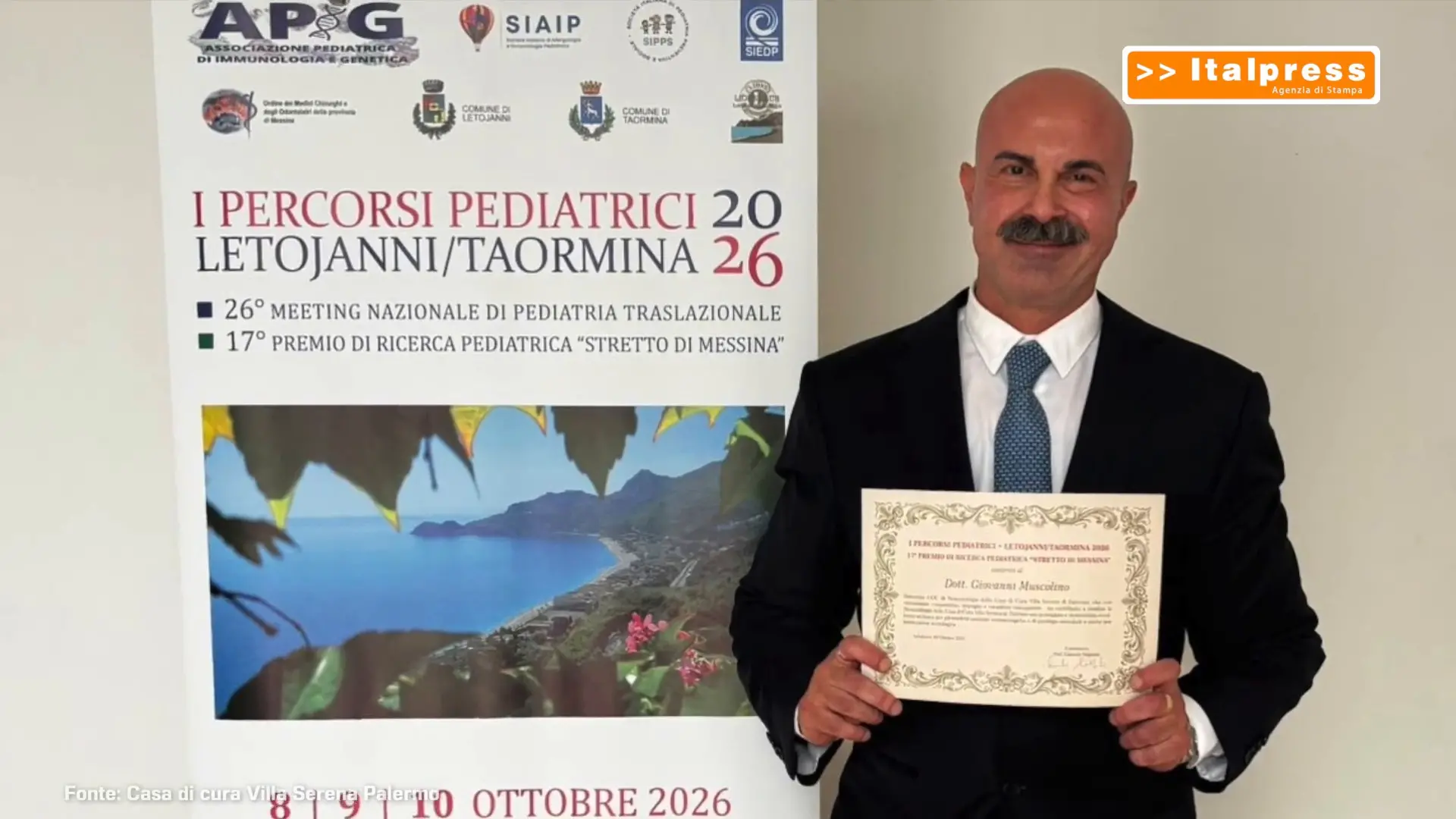 Palermo, premiati la Neonatologia di Villa Serena e il pediatra Muscolino