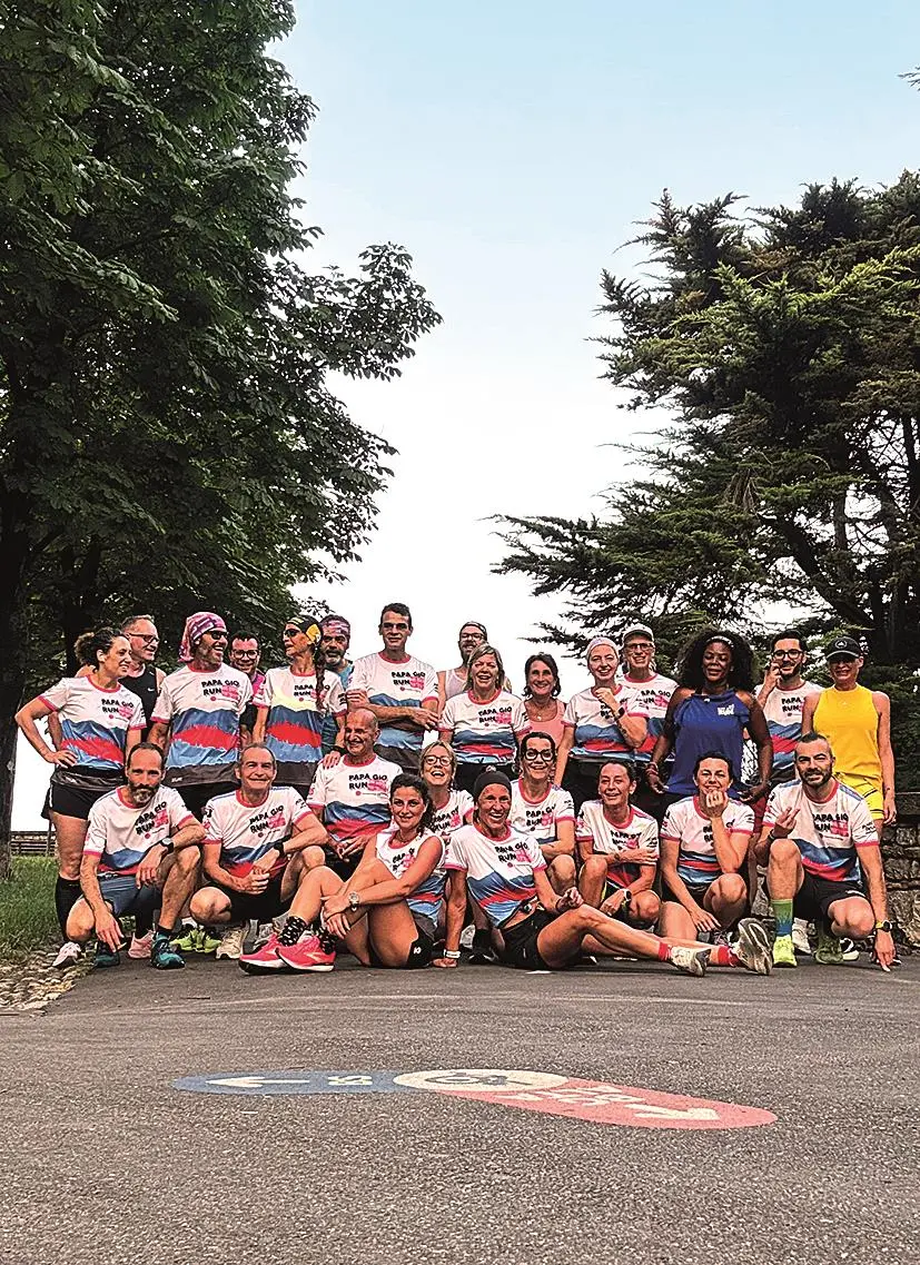 Il gruppo della Papa Gio run, evento di beneficenza