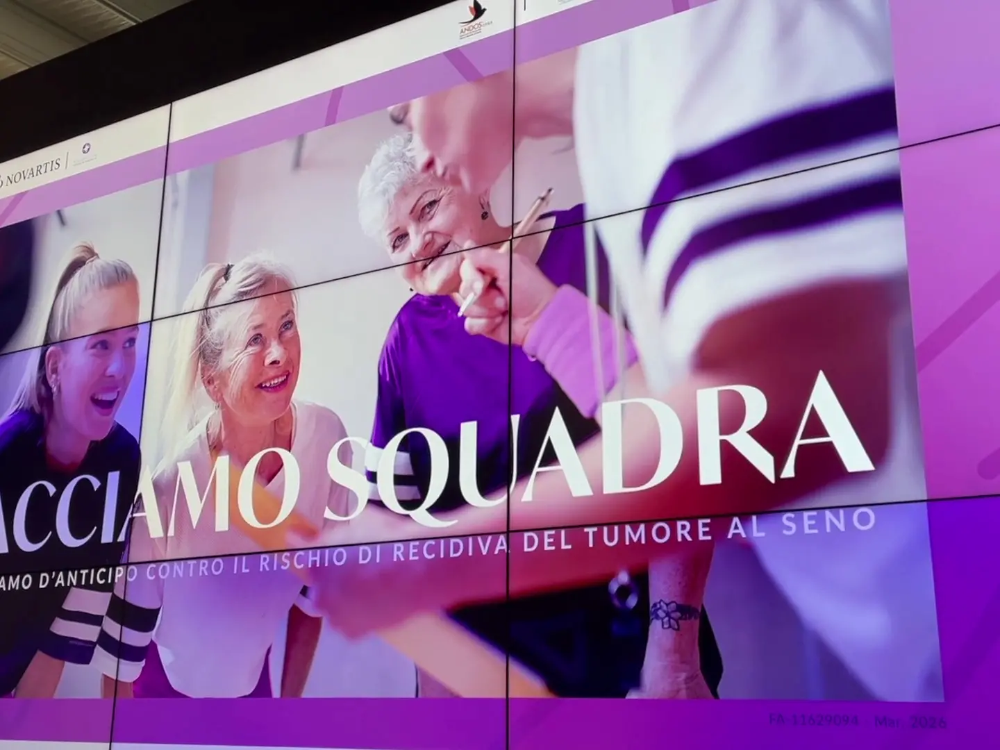 “Facciamo squadra”, campagna Novartis per giocare d’anticipo sul tumore al seno